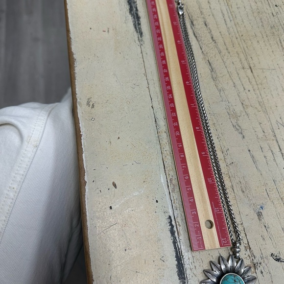 Lucky Brand Turquoise Sunflower Pendant Necklace - Picture 6 of 8